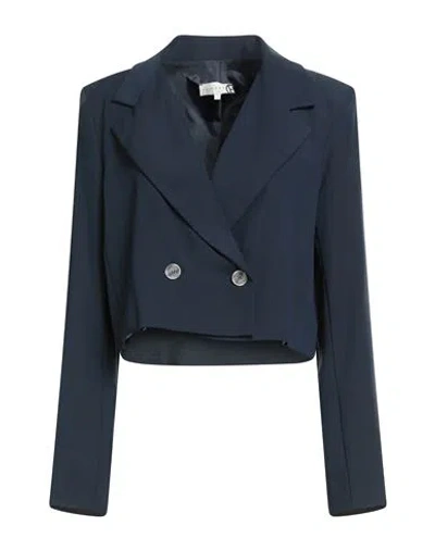 Haveone Woman Blazer Midnight Blue Size L Polyester, Elastane
