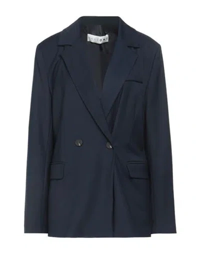 Haveone Woman Blazer Midnight Blue Size Xl Polyester, Viscose, Elastane