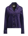 Haveone Woman Blazer Purple Size S Cotton, Viscose, Elastane In Purple