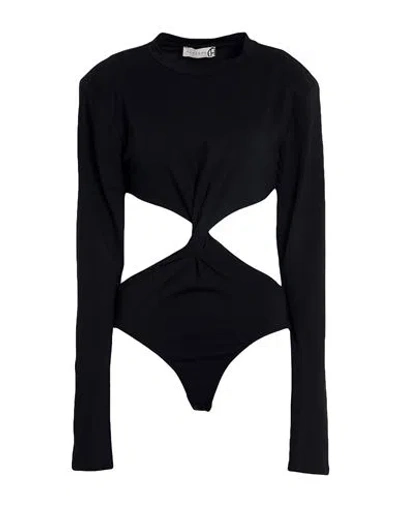 Haveone Woman Bodysuit Black Size M Cotton, Elastane