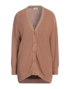 Haveone Woman Cardigan Camel Size Onesize Viscose, Polyamide In Beige