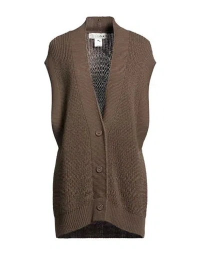 Haveone Woman Cardigan Charcoal Size Onesize Acrylic In Brown