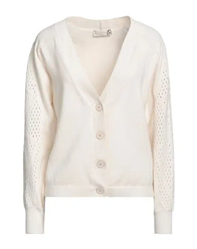Haveone Woman Cardigan Cream Size Onesize Viscose, Polyester, Polyamide In White