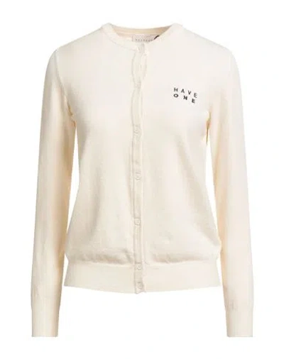 Haveone Woman Cardigan Ivory Size M Viscose, Polyester, Polyamide In Neutral