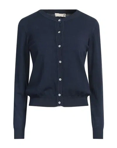 Haveone Woman Cardigan Navy Size M Viscose, Polyester