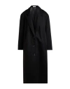 Haveone Woman Coat Black Size M Polyester, Viscose In Black