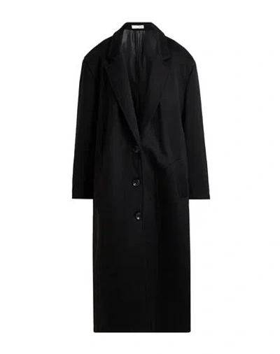 Haveone Woman Coat Black Size M Polyester, Viscose