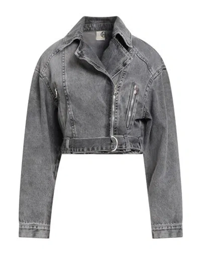 Haveone Woman Denim Outerwear Grey Size S Cotton