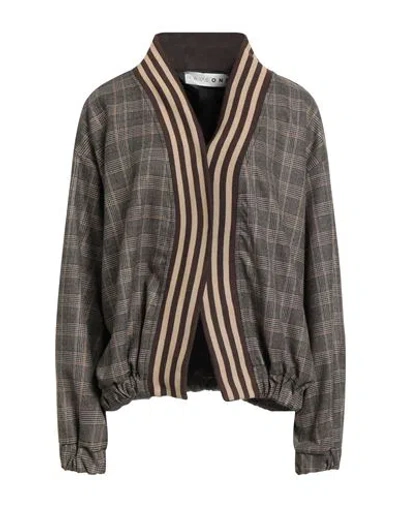 Haveone Woman Jacket Chocolate Brown Size Onesize Polyester, Viscose, Elastic Fibres