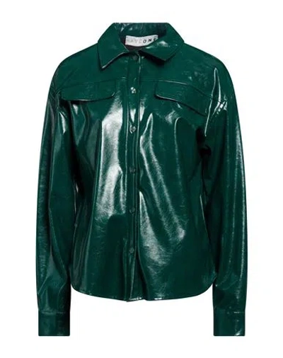 Haveone Woman Jacket Emerald Green Size M Polyester