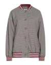 Haveone Woman Jacket Grey Size Onesize Polyester, Viscose, Elastane In Gray