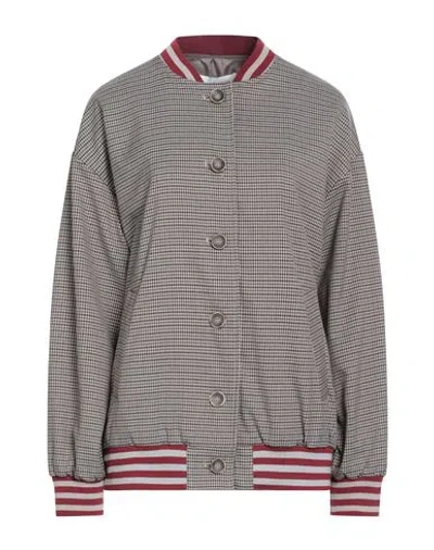 Haveone Woman Jacket Grey Size Onesize Polyester, Viscose, Elastane In Gray
