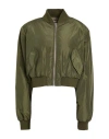 Haveone Woman Jacket Military Green Size L Polyester In Green