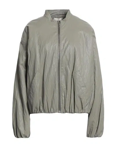 Haveone Woman Jacket Sage Green Size L Polyimide, Viscose, Polyester, Cotton, Metal