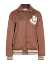 Haveone Woman Jacket Tan Size M Polyester, Elastane In Brown