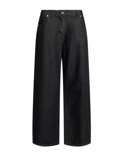 Haveone Woman Jeans Black Size M Cotton