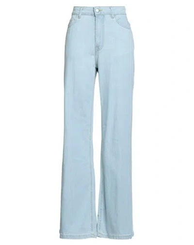 Haveone Woman Jeans Blue Size L Cotton