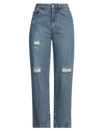 Haveone Woman Jeans Blue Size M Cotton