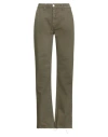 Haveone Woman Jeans Military Green Size L Cotton In Green