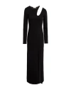 Haveone Woman Maxi Dress Black Size M Viscose, Polyester, Polyamide, Elastane