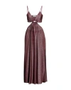 Haveone Woman Maxi Dress Burgundy Size M Polyamide, Metallic Fiber, Elastane In Red