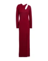 Haveone Woman Maxi Dress Burgundy Size M Viscose, Polyester, Polyamide, Elastane