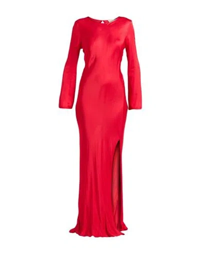 Haveone Woman Maxi Dress Copper Size L Viscose In Red