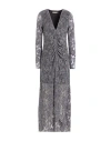 Haveone Woman Maxi Dress Grey Size M Polyamide, Polyester In Gray