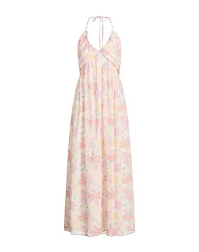 Haveone Woman Maxi Dress Light Pink Size M Polyester