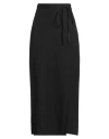 Haveone Woman Maxi Skirt Black Size M Viscose, Linen