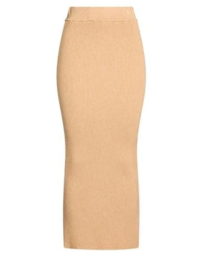 Haveone Woman Maxi Skirt Camel Size Onesize Viscose, Polyester, Polyamide In Nude
