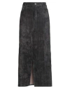 Haveone Woman Maxi Skirt Charcoal Size S Polyester, Polyamide, Elastic Fibres In Black