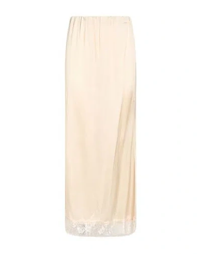 Haveone Woman Maxi Skirt Cream Size M Viscose, Elastane In Neutral