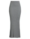 Haveone Woman Maxi Skirt Grey Size M Viscose, Polyester, Polyamide In Gray