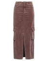 Haveone Woman Maxi Skirt Light Brown Size M Cotton, Lyocell, Elastic Fibres In Brown