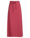 Haveone Woman Maxi Skirt Red Size M Viscose, Linen In Red