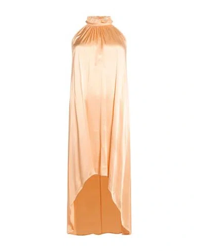 Haveone Woman Midi Dress Apricot Size M Viscose In Orange