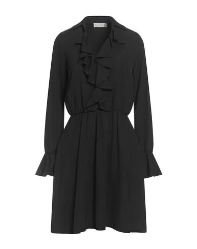 Haveone Woman Midi Dress Black Size M Polyester, Elastane