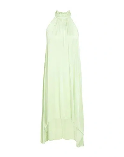 Haveone Woman Midi Dress Light Green Size M Viscose In Multi