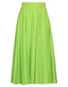Haveone Woman Midi Skirt Acid Green Size M Cotton