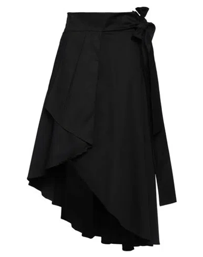 Haveone Woman Midi Skirt Black Size S Cotton, Polyamide, Elastane