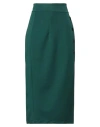 Haveone Woman Midi Skirt Dark Green Size Xs Polyester, Viscose, Elastane