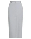 Haveone Woman Midi Skirt Grey Size L Cotton, Polyamide, Elastane