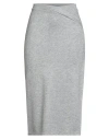Haveone Woman Midi Skirt Grey Size S Viscose, Polyester, Nylon