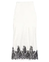 Haveone Woman Midi Skirt Ivory Size M Viscose In White