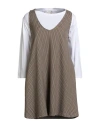 Haveone Woman Mini Dress Beige Size M Polyamide, Viscose, Elastane In Multi