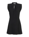 Haveone Woman Mini Dress Black Size L Polyester, Elastane In Black