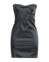 Haveone Woman Short Dress Black Size M Viscose