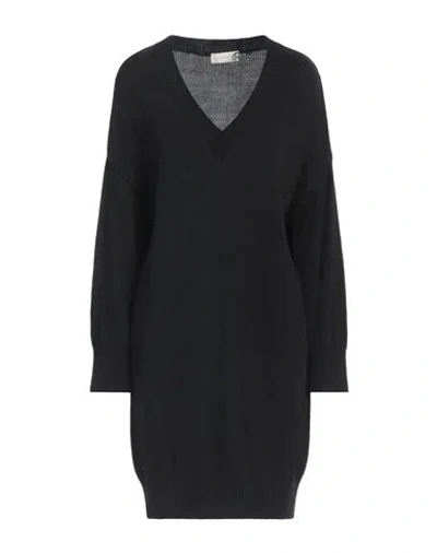 Haveone Woman Mini Dress Black Size Onesize Acrylic, Wool, Viscose, Alpaca Wool