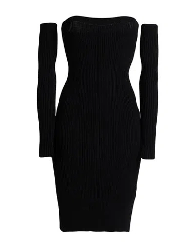 Haveone Woman Mini Dress Black Size Onesize Viscose, Polyester, Polyamide